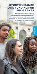 Flyer „Studienberatung und Förderung" / Englisch
